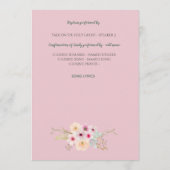 Floral Cross BAUTIZO Bautismo Baptism Programme Programmakaart (Achterkant)