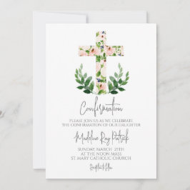 Floral Cross Bevestiging Kaart