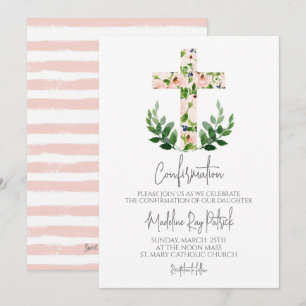 Floral Cross Bevestiging Kaart