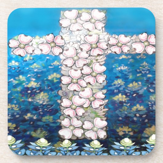 Floral Cross Bier Onderzetter (Voorkant)