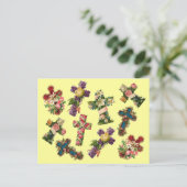 Floral Cross Briefkaart (Staand voorkant)