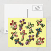 Floral Cross Briefkaart (Voorkant / Achterkant)