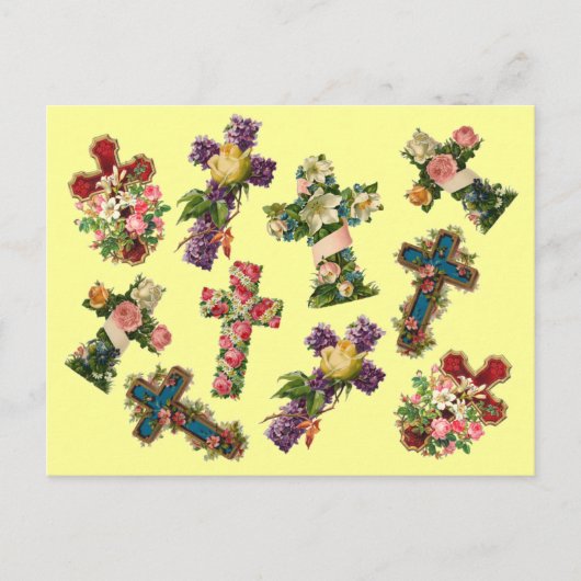 Floral Cross Briefkaart (Voorkant)