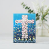 Floral Cross Briefkaart (Staand voorkant)
