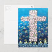 Floral Cross Briefkaart (Voorkant / Achterkant)