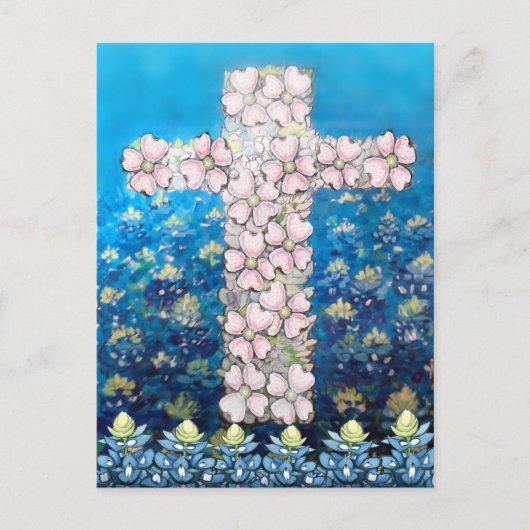 Floral Cross Briefkaart (Voorkant)