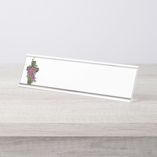 Floral Cross Bureau Naambordje (Voorkant)
