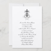 Floral Cross Christelijk Weddenschap Gold Kaart (Voorkant)