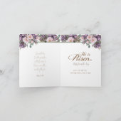 Floral Cross en Lamb Pasen Kaart (Binnen)