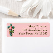  Floral Cross Etiket (Insitu)