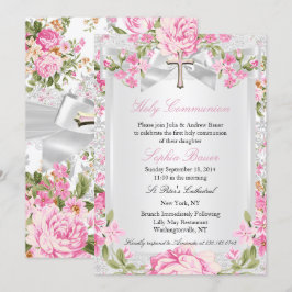  Floral Cross First Community Roze 3 Kaart