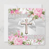  Floral Cross First Community Roze 4 Kaart (Achterkant)