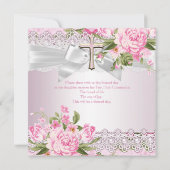 Floral Cross First Community Roze B Kaart (Achterkant)