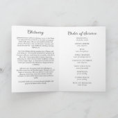 Floral Cross Foto Begrafenis Orde van Service Programma (Binnen)