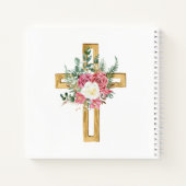 Floral Cross Girl First Community Guestbook Notitieboek (Achterkant)