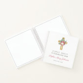 Floral Cross Girl First Community Guestbook Notitieboek (Binnen)