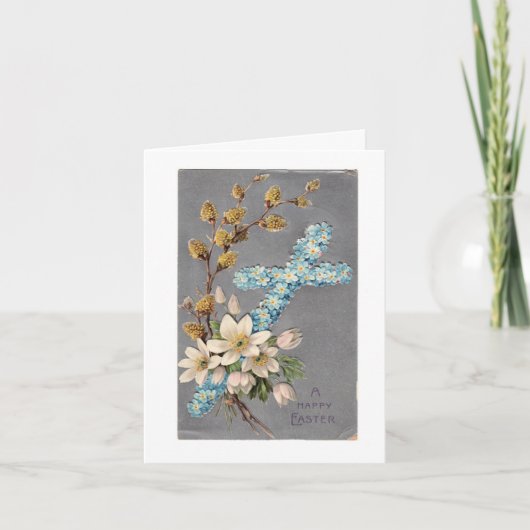 Floral Cross Holiday Kaart (Voorkant)