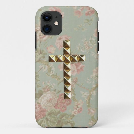 Floral Cross Iphone5 Hoesje (Achterkant)