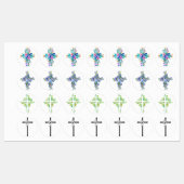 Floral Cross Iron-on Labels (Vel)