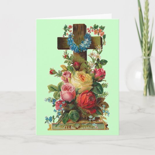  Floral Cross Kaart (Voorkant)