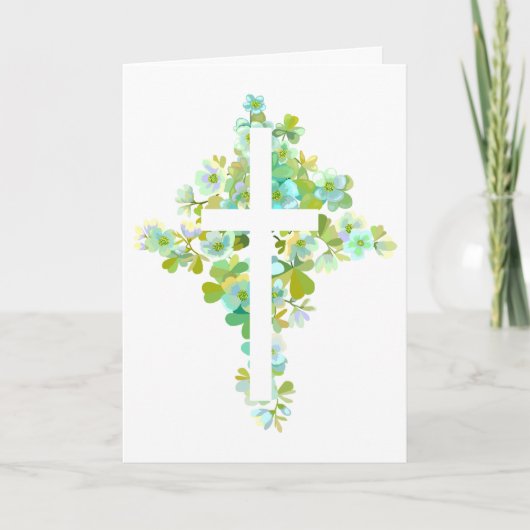 Floral Cross Kaart (Voorkant)