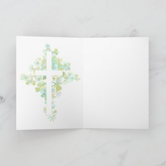 Floral Cross Kaart (Binnen)