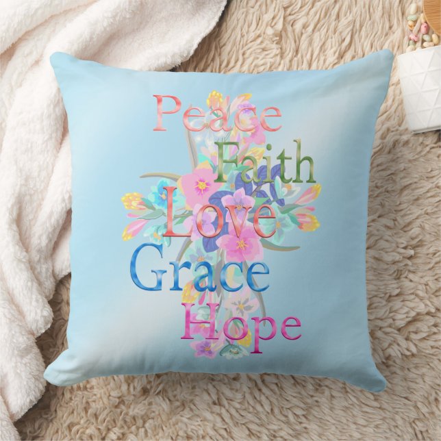 Floral Cross Kussen (Deken)