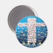 Floral Cross Magneet (Voorkant / Achterkant)