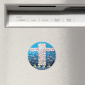 Floral Cross Magneet (Insitu (Vaatwasser))