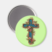 Floral Cross Magneet (Voorkant / Achterkant)