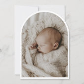 Floral Cross Modern Catholic Custom Photo Baptism Kaart (Achterkant)