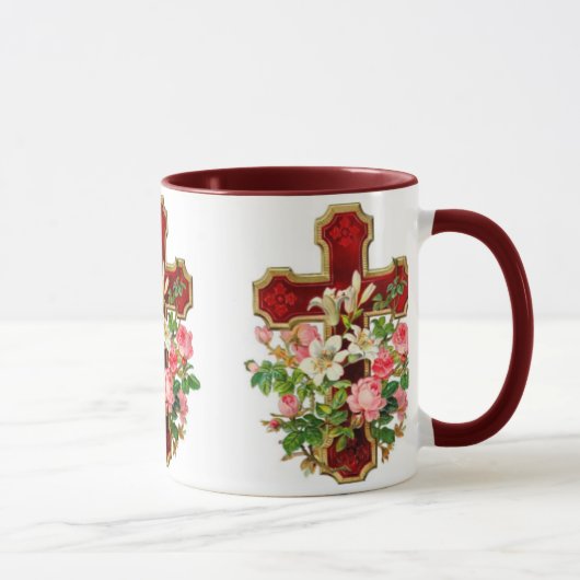 Floral Cross Mok (Rechts)
