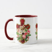 Floral Cross Mok (Links)