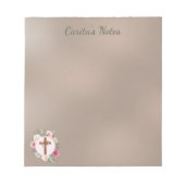 Floral Cross-Personalized Notitieblok (Voorkant)