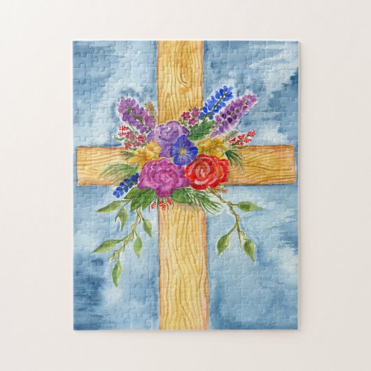 Floral Cross Puzzle Legpuzzel (Verticaal)