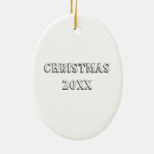 Floral Cross Religious Creëer Uw eigen aandenken Keramisch Ornament (Achterkant)