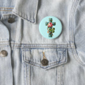  Floral Cross Ronde Button 5,7 Cm (In situ)