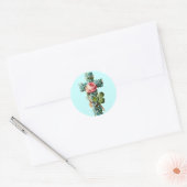  Floral Cross Ronde Sticker (Envelop)