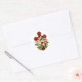 Floral Cross Ronde Sticker (Envelop)