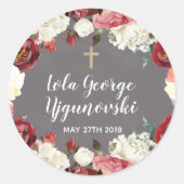 Floral Cross Sticker (Voorkant)