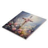 FLORAL CROSS TILE TEGELTJE (Zijkant)