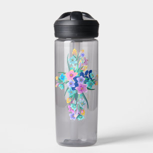 Floral Cross Water Fles