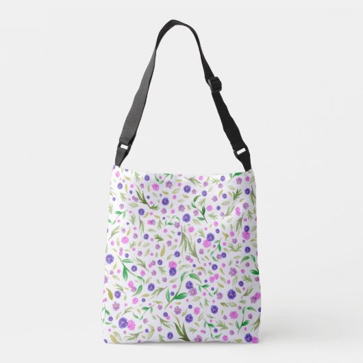 Floral Crossbody Canvas tas | Idee van leerkrachtc (Achterkant)