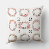 Floral Crown Baby Animals & Wreaths Double-Sided T Kussen (Achterkant)