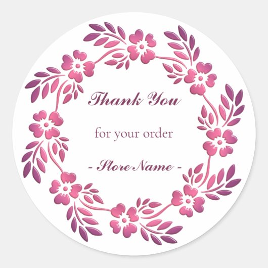 Floral crown etnische mandala Classic Round Sticke Ronde Sticker (Voorkant)