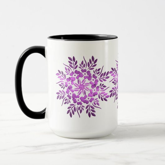 Floral Crown Paarse Mandala Mok (Links)