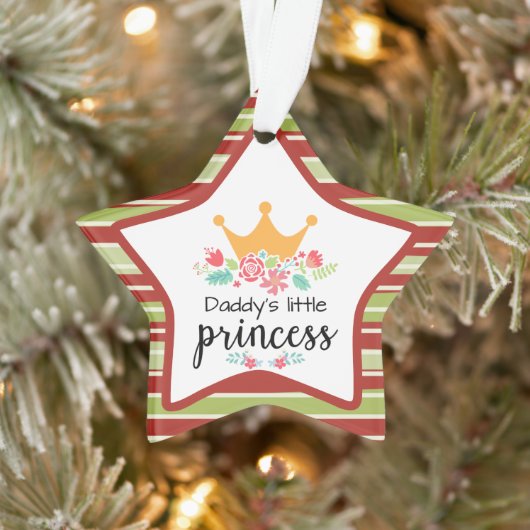 Floral crown papa's kleine prinses ornament (Boom)