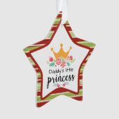 Floral crown papa's kleine prinses ornament (voorkant)