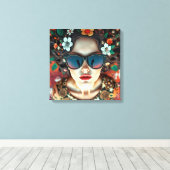 Floral Crown Reflection Canvas Afdruk (Insitu (Houten vloer))