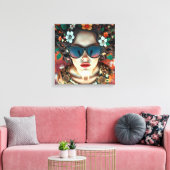 Floral Crown Reflection Canvas Afdruk (Insitu (Woonkamer))
